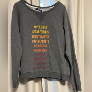 Cozy Gray Graphic Women's Sweater